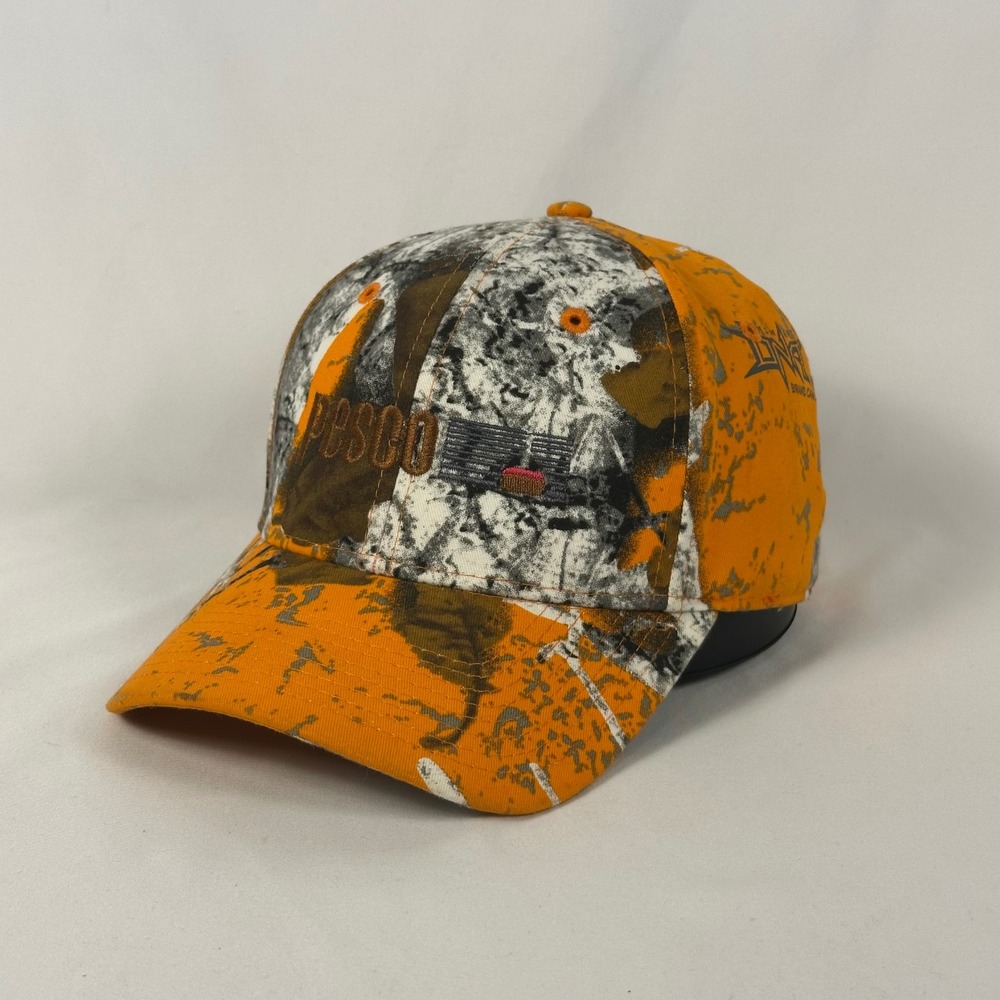 PESOO Orange Camo Hat Men OSFM Dominant DNA Camo Adjustable Outdoor Cap